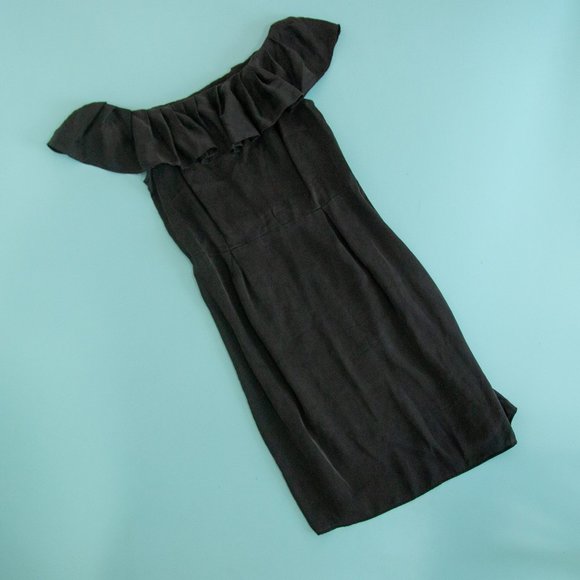 Banana Republic Black Off-Shoulder Dress - Picture 1 of 7